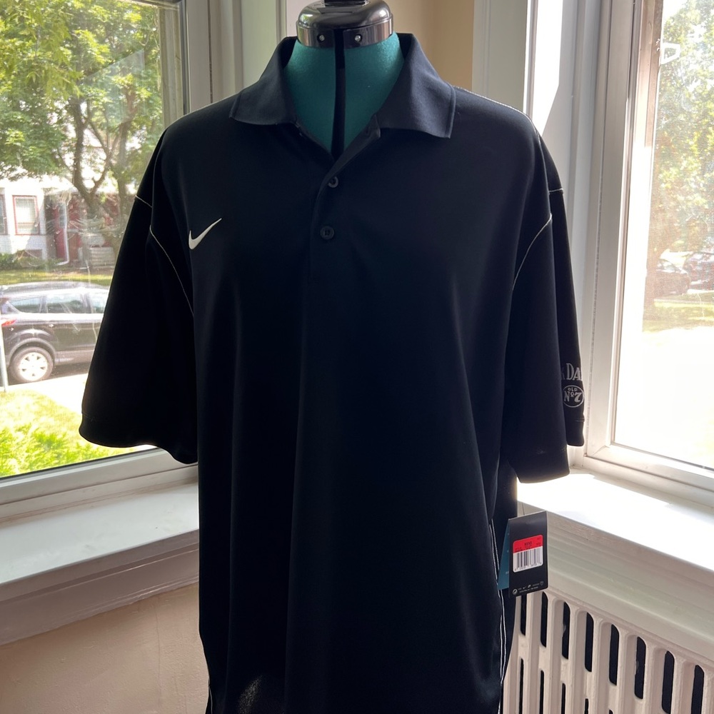Nike NWT Men’s Black Jack Daniels Golf Shirt, Size Large - Picture 3 of 12